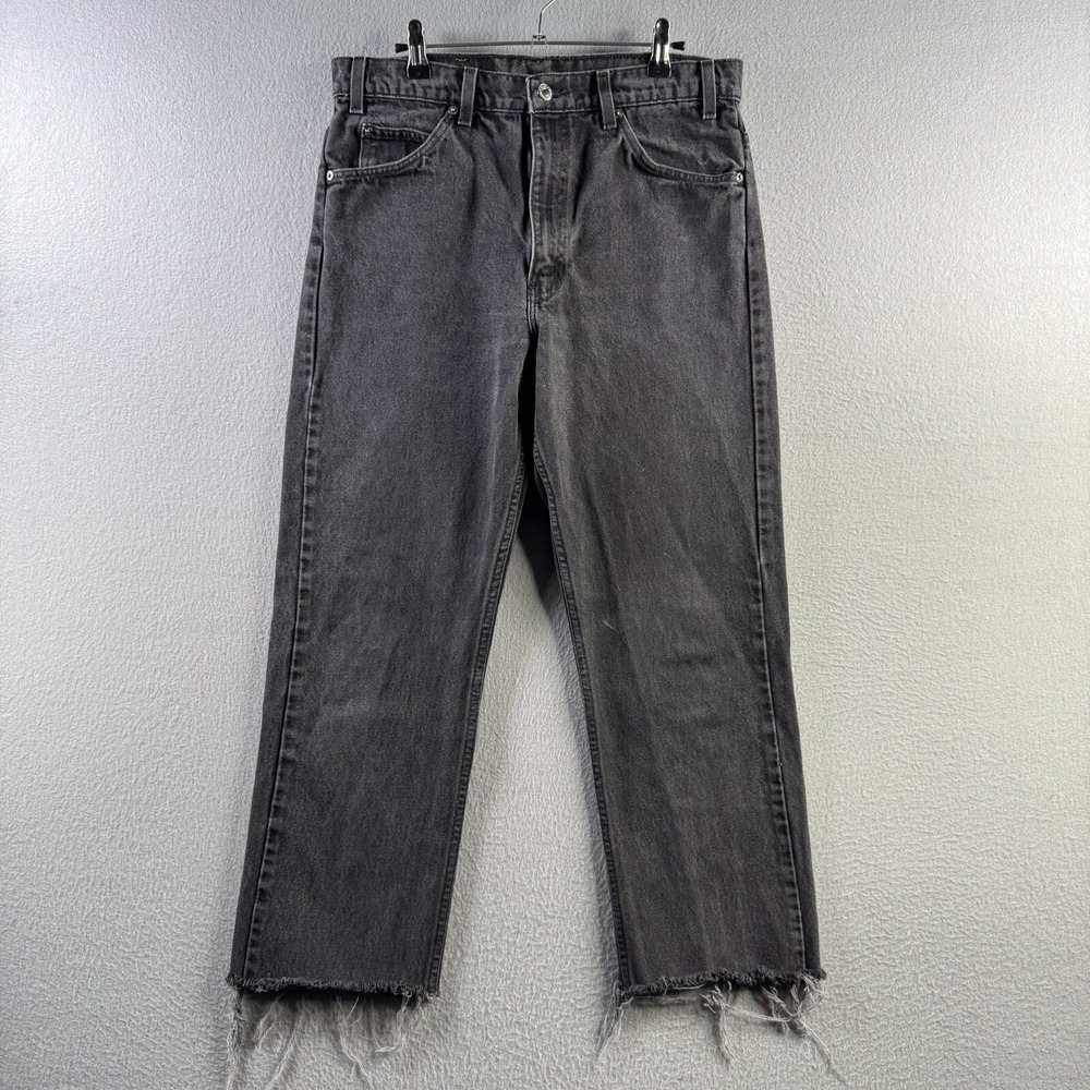 Vintage Levis Jeans Mens 34x32 (Fits 32x25 Cropped) Black 505 Faded Black 90s